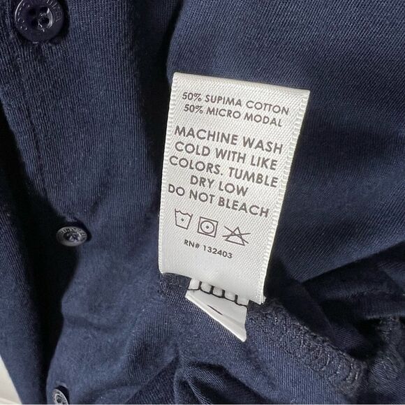 Cotton Citizen Mens Size Small Blue Presley Button Down Slub Cotton Jersey Shirt - Picture 8 of 10